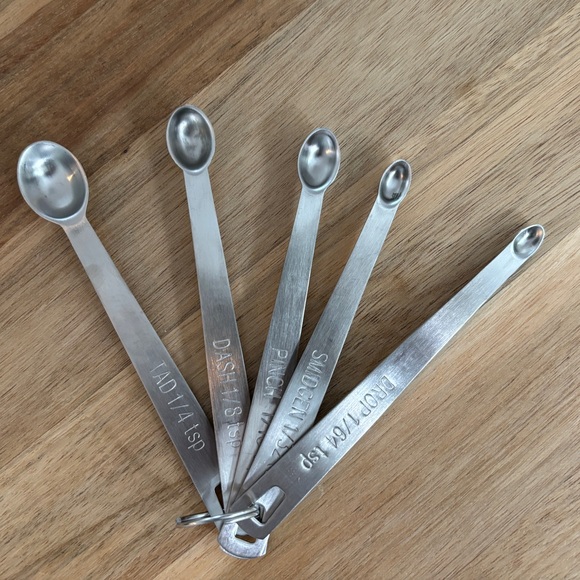 New Star Foodservice Stainless Steel Mini Measuring Spoons Set - Picture 3 of 9